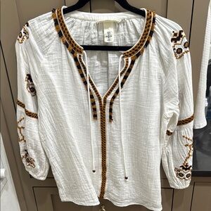 Embroidered White Blouse